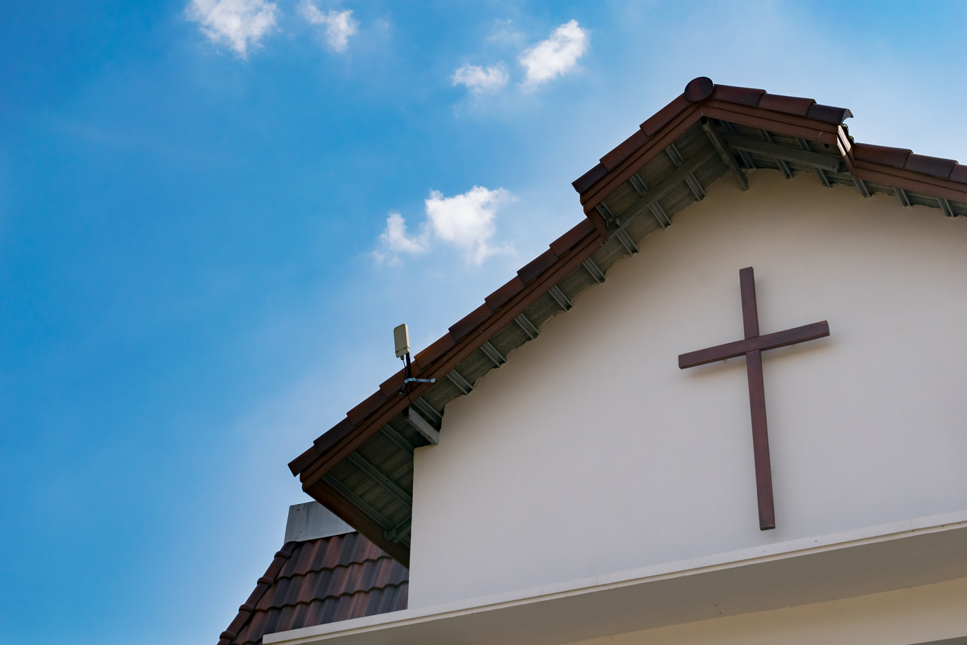 Roof top section of a church